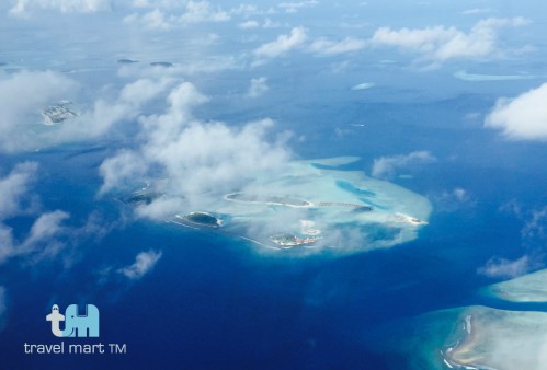 Flug über Malediven